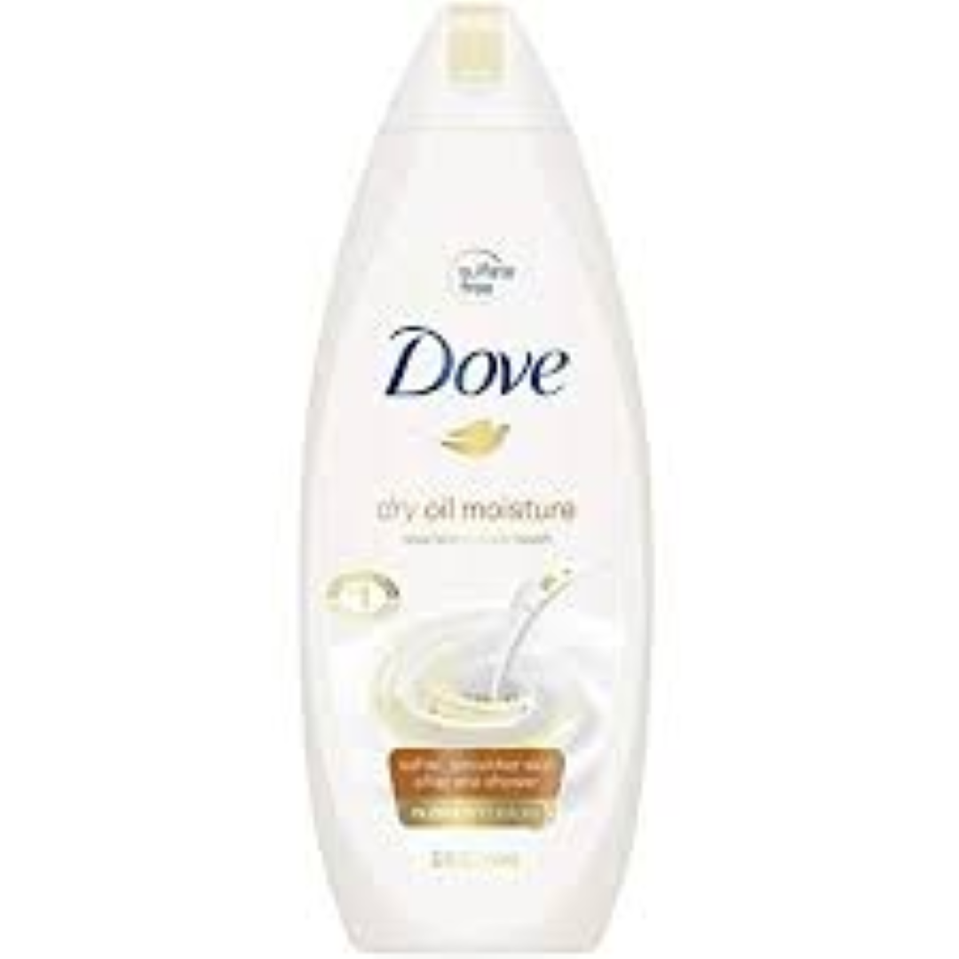 DOVE B/WASH DRY OIL MOISTURE 650ML